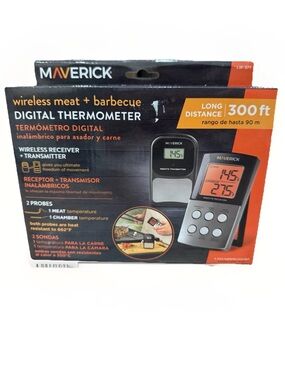 Maverick Wireless Meat & Barbecue Digital Thermometer Black NEW Open Box
